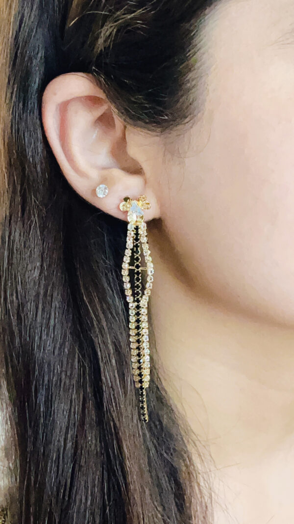 Rhinestone Tassel Earrings Daily wear