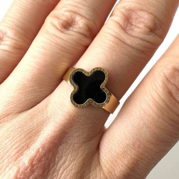 Black Clover Adjustable Ring