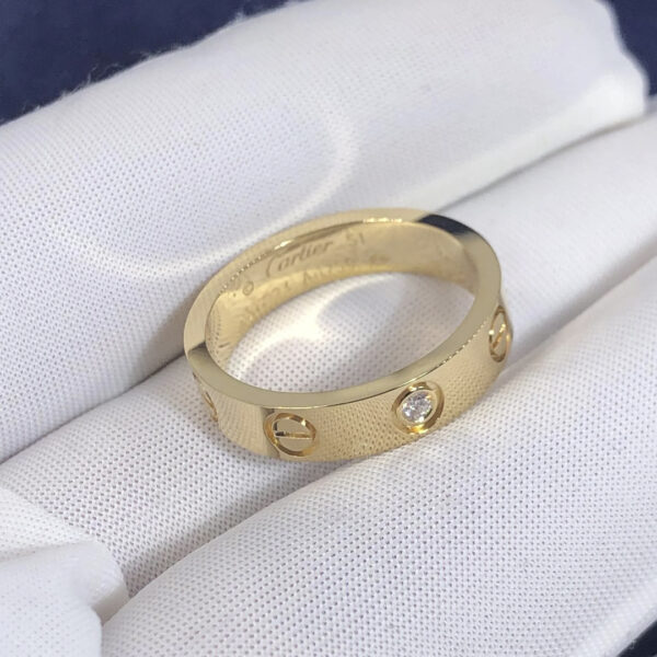 Gold Love Ring with Diamond Accents