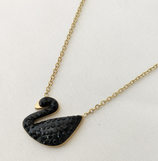 Swan Pendant - Black